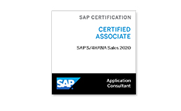 SAP Certified Application Associate–SAP S/4 HANA Sales 2020